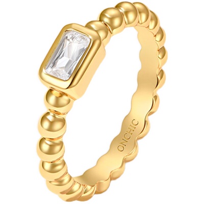 Onchic男女简约时尚戒指