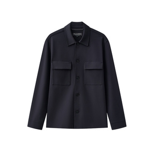 【自营】Marc O'Polo2025秋季新款双贴袋针织罗马布衬衫式外套男