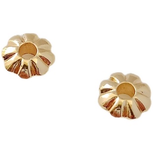 包金保色14K车轮花隔片飞蝶珠8*3mm串珠隔珠散珠手工DIY饰品配件