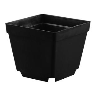 一次性花盆塑料小黑方方形多肉育苗盆小圆盆加厚大号圆形种植杯