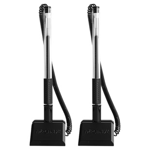 晨光台笔办公专用固定签字笔银行柜带绳前台服务台中性笔圆珠笔商务办公财务黑笔防丢桌面固定笔文具采购批发