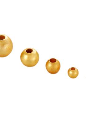 祢饰妮铜包金保色圆珠隔珠金珠