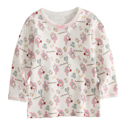 女童纯棉秋衣秋裤无痕磨毛保暖衣