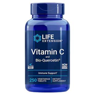 美国原装LifeExtension维生素C片含槲皮素250粒Vitamin C 1000mg