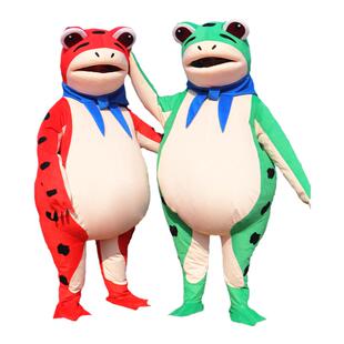 充气青蛙卡通人偶服装人穿搞笑网红癞蛤蟆玩偶服舞台表演道具头套