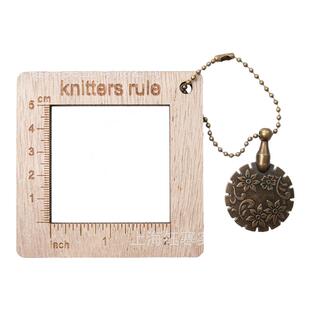 毛线编织毛衣围巾编织工具计算工具密度尺复古铜制切线器工具组合