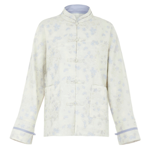 【明星同款】花木深中国风唐装外套提花茶服女改良立领新中式上衣