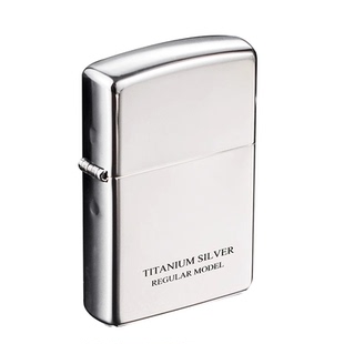 打火机zippo正品银色镀钛男士奢侈品煤油机送男友高档商务送礼物