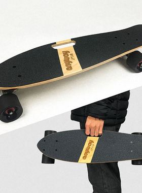 anyway神行者专业枫木手提小鱼板香蕉板皮皮滑板陆地冲浪板初学者