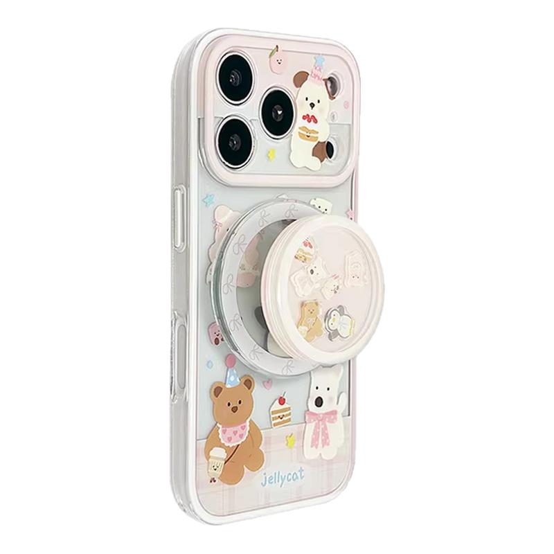 jellycat可爱小动物摇摇乐磁吸支架适用于iphone17promax苹果14手机壳15新款16pro女13二合一1