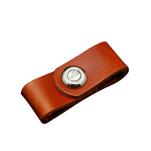 防丢钛合金螺丝头层牛皮连接扣皮条皮带钥匙挂件汽车钥匙扣真皮扣