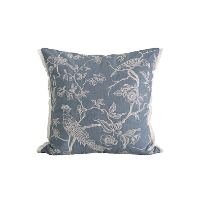 BACKTO卜凸花鸟国风抱枕中古风复古重工靠枕靠客厅沙发民宿样板间