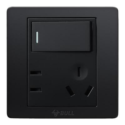 公牛旗舰86型单控g07带开关插座