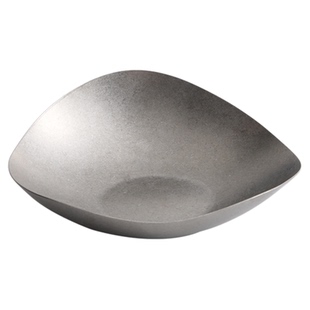 高级感不锈钢盘子不规则面包餐盘异形冷菜碟怀旧复古餐厅西餐菜盘