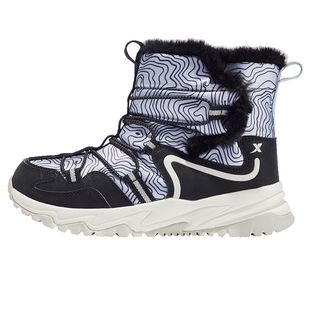 特步儿童冬鞋男童加绒棉靴东北大棉棉鞋大童雪地靴子防滑保暖童鞋