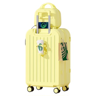 子母行李箱2026新款女20寸24小型可登机拉杆旅行密码皮箱子大容量