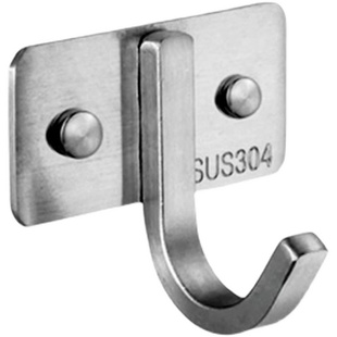 挂钩304不锈钢承重加厚免钉上墙打孔玄关试衣间挂衣钩厨房挂菜板