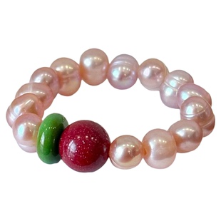 OkFineyard【绯屿】天然彩色珍珠戒指女小众设计高级感串珠食指环