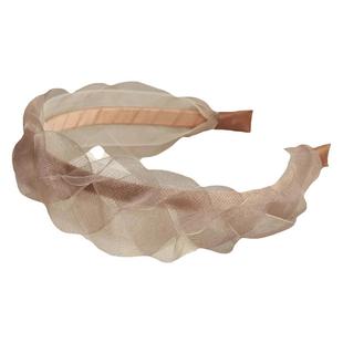 网纱麻花辫发箍女宽边增高颅顶显脸小头箍高级感洋气时尚百搭发卡