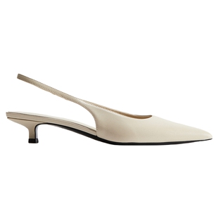 HM2025秋季新款女装女鞋小猫跟尖头露跟鞋1291726