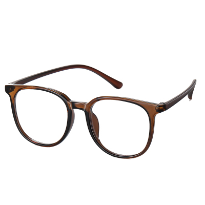 超轻素颜眼镜框女大框显脸小茶色