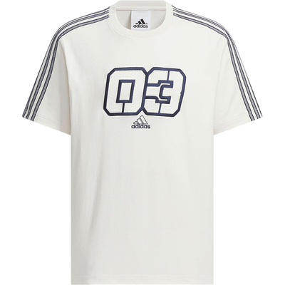 Adidas/阿迪达斯正品2025夏季款男士针织经典户外宽松短袖JX2634