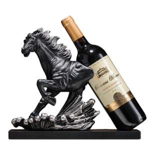 红酒架摆件轻奢高档马到功成葡萄酒架酒柜装饰品餐边柜创意上档次