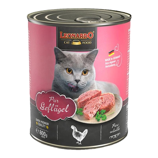 Leonardo小李子猫罐头主粮罐经典鸡肉进口德罐大罐装猫主食罐400g