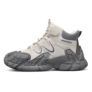 回力男鞋冬季棉鞋防水防滑耐磨马丁靴男士高帮户外运动登山工装靴