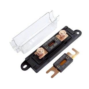 房车改装副电瓶逆变器纯铜保险丝座慢融螺栓叉栓保险片保险盒总成