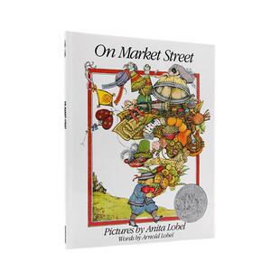 【自营】英文原版绘本 On Market Street 25th 市场街 凯迪克银奖 廖彩杏推荐平装绘本 ABC 26个字母  儿童字母启蒙认知早教学习