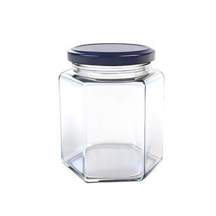 罐头瓶空瓶西红柿酱六棱玻璃瓶子耐高温食品级水果黄桃罐头分装瓶