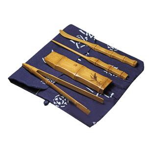 【茶与器】台湾竹艺师廖壹男 方竹节步步高升茶道四君子