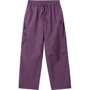 骆驼男装休闲裤男款秋冬季新款2025户外防泼水宽松休闲冲锋长裤男