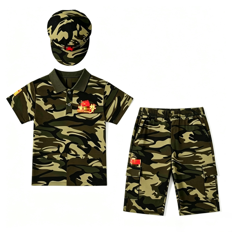 儿童夏令营服装迷彩体能服中小学生男女童特种兵幼儿园军训演出服