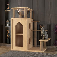 The household solid wood cat climbing frame has two layers of cat beds that do not take up space. The cat climbing frame and cat beds are suitable for all four seasons thumbnail 4
