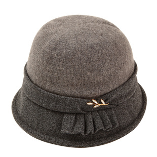 秋冬季中老年人帽子女妈妈盆帽加厚保暖羊毛呢礼帽冬天婆婆奶奶帽