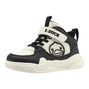 B.Duck小黄鸭童鞋男童板鞋高帮冬季新款儿童棉鞋女童二棉运动鞋