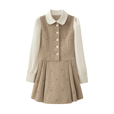 Pearlmise原创设计假两件连衣裙