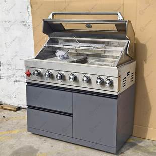 外贸模块化组合烧烤橱柜操作台别墅庭院304不锈钢厨房户外橱柜