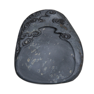 荣宝斋砚台歙砚文房四宝毛笔研墨条书法国画墨盒眉子坑眉纹通体细罗纹水舷坑金晕金星水波砚台孤品礼盒