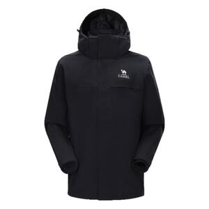 骆驼男装户外冲锋衣徒步三防夹克外套防暴雨三合一内胆登山服秋冬