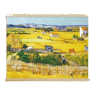 世界名画餐厅卧室床头画田园风景客厅装饰画梵高丰收挂画艺术壁画