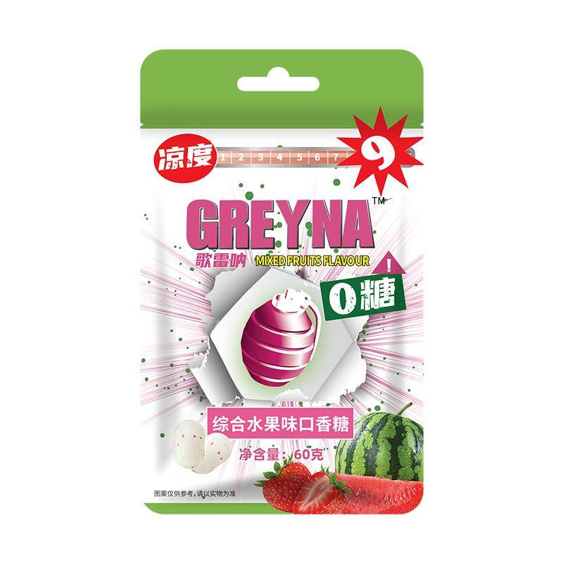 歌雷呐9级综合水果味无糖口香糖