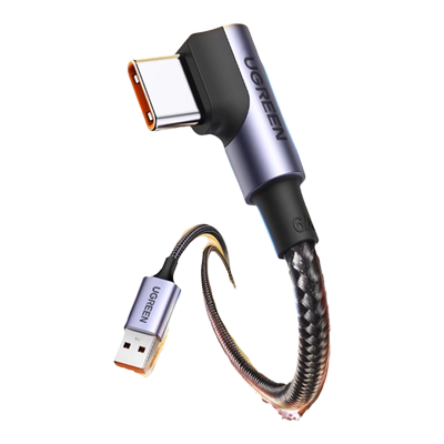 绿联type-c弯头数据线6a5a