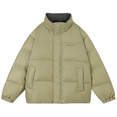 90%白鸭绒皮衣立领羽绒服外套