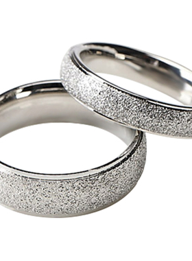 仲夏之晶磨砂钛钢情侣戒指女