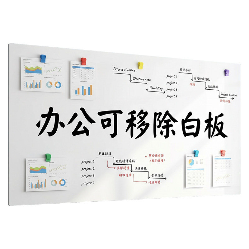 办公白板墙贴可移除磁性办公室
