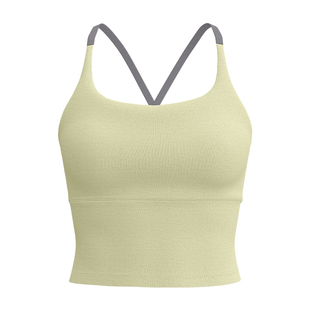 佑美运动内衣女带胸垫固定新款吊带可外穿交叉美背上衣背心式文胸