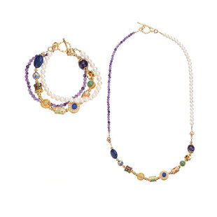 SPECIAL时尚紫水晶盘缠手链三层手串可拼接项链颈链女2026年礼物